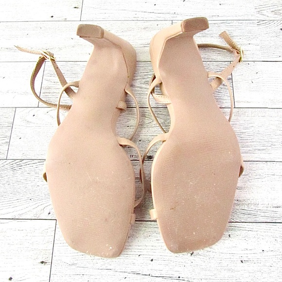 Qupid Kaylee Heels for Women - Sand Faux Leather Sling Back Sandals size 5.5 - Picture 3 of 5